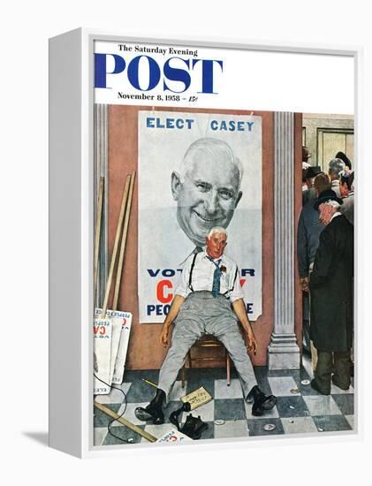 "Elect Casey" or "Defeated Candidate" Saturday Evening Post Cover, November 8,1958-Norman Rockwell-Framed Premier Image Canvas