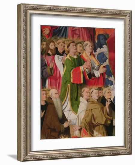 Elected Officials and Clergy, Detail of the Coronation of the Virgin, 1453-54 (Oil on Panel)-Enguerrand Quarton-Framed Giclee Print