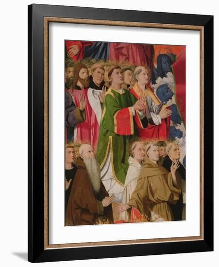 Elected Officials and Clergy, Detail of the Coronation of the Virgin, 1453-54 (Oil on Panel)-Enguerrand Quarton-Framed Giclee Print