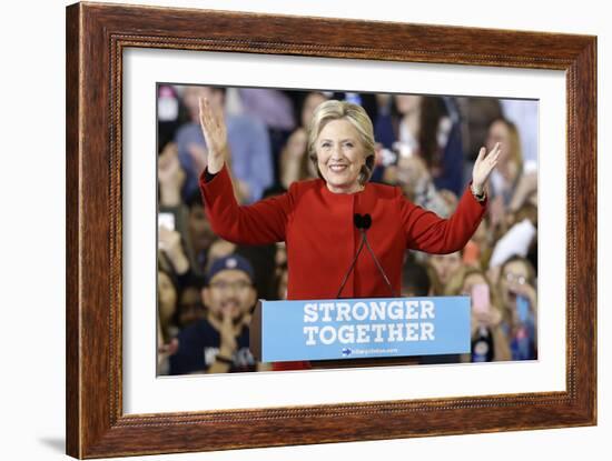 Election 2016 Clinton-Gerry Broome-Framed Photographic Print