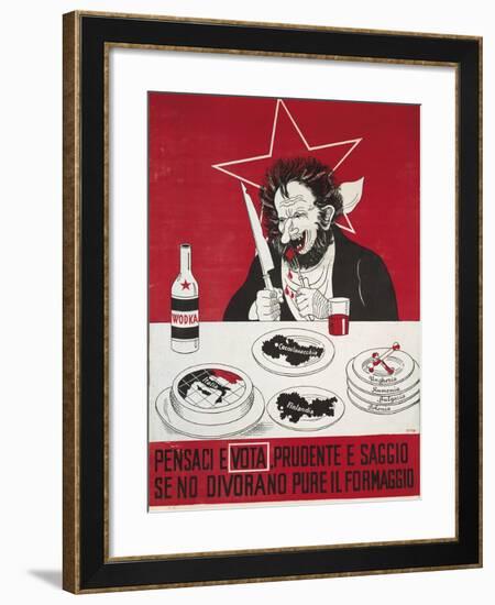 Election Campaign, Anticommunist Propaganda by Titta-null-Framed Giclee Print