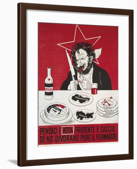 Election Campaign, Anticommunist Propaganda by Titta-null-Framed Giclee Print