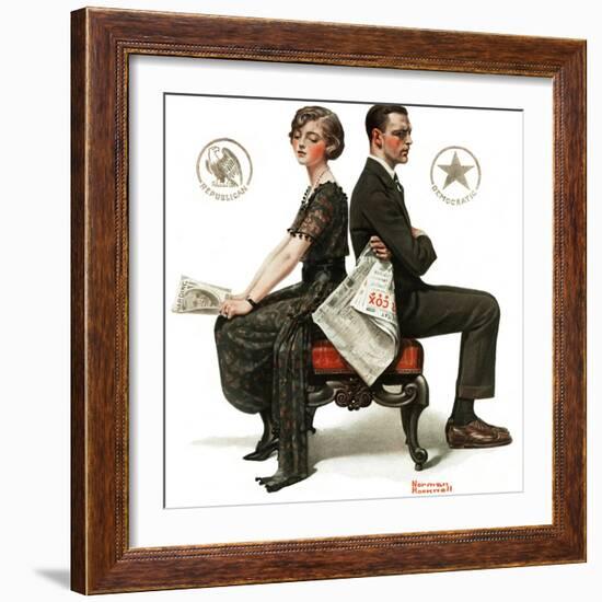 "Election Debate", October 9,1920-Norman Rockwell-Framed Giclee Print