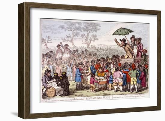 Election Fair, Copenhagen Fields, Islington, London, 1795-James Gillray-Framed Giclee Print
