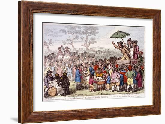 Election Fair, Copenhagen Fields, Islington, London, 1795-James Gillray-Framed Giclee Print