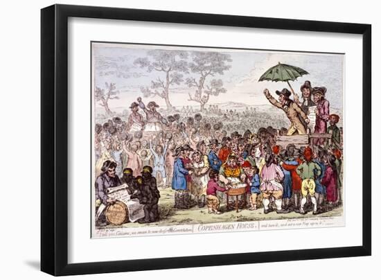 Election Fair, Copenhagen Fields, Islington, London, 1795-James Gillray-Framed Giclee Print