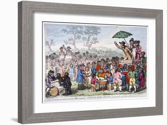 Election Fair, Copenhagen Fields, London, 1795-James Gillray-Framed Giclee Print