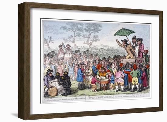 Election Fair, Copenhagen Fields, London, 1795-James Gillray-Framed Giclee Print