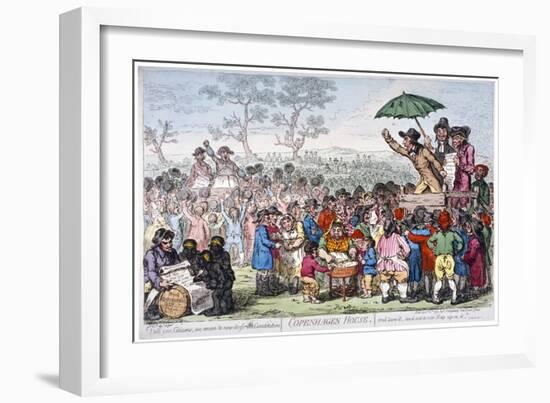 Election Fair, Copenhagen Fields, London, 1795-James Gillray-Framed Giclee Print