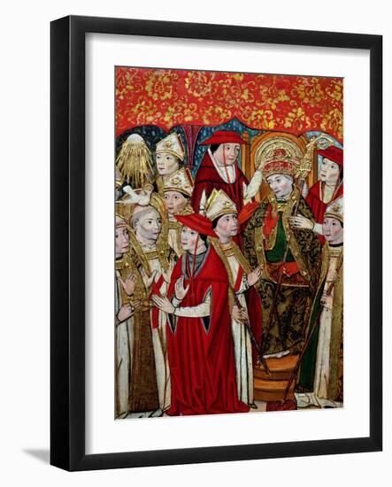 Election of Fabian to the Papacy-Jaume Huguet-Framed Giclee Print