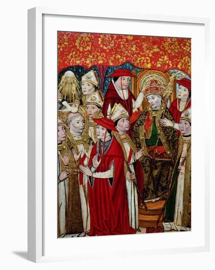 Election of Fabian to the Papacy-Jaume Huguet-Framed Giclee Print