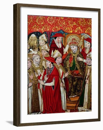 Election of Fabian to the Papacy-Jaume Huguet-Framed Giclee Print