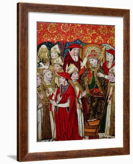 Election of Fabian to the Papacy-Jaume Huguet-Framed Giclee Print