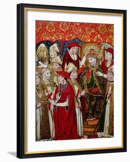 Election of Fabian to the Papacy-Jaume Huguet-Framed Giclee Print