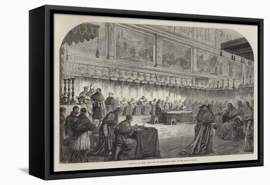 Election of Pope, Conclave of Cardinals Voting in the Sistine Chapel-null-Framed Premier Image Canvas