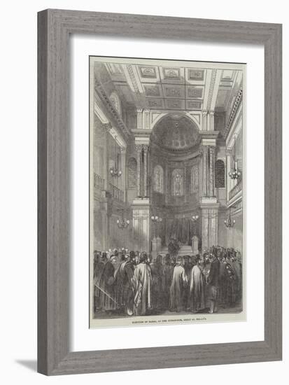 Election of Rabbi, at the Synagogue, Great St Helen's-null-Framed Giclee Print