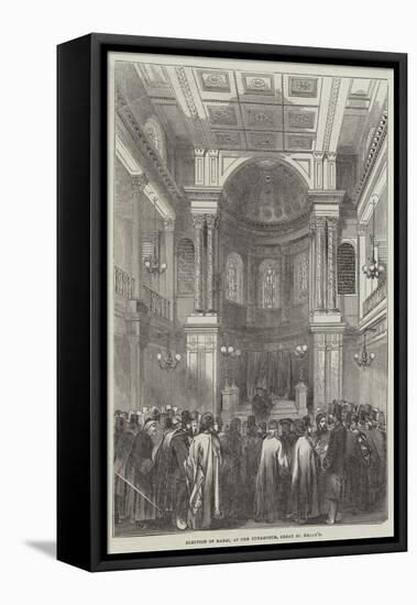 Election of Rabbi, at the Synagogue, Great St Helen's-null-Framed Premier Image Canvas