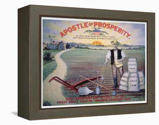 Election Poster Depicting Theodore Roosevelt as the 'Apostle of Prosperity', 1903-American School-Framed Premier Image Canvas