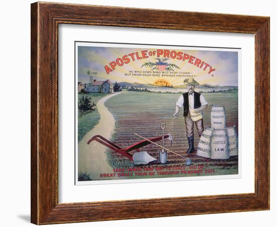 Election Poster Depicting Theodore Roosevelt as the 'Apostle of Prosperity', 1903-American School-Framed Giclee Print