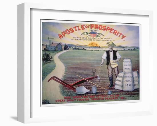 Election Poster Depicting Theodore Roosevelt as the 'Apostle of Prosperity', 1903-American School-Framed Giclee Print