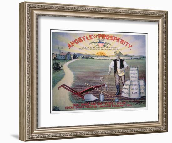 Election Poster Depicting Theodore Roosevelt as the 'Apostle of Prosperity', 1903-American School-Framed Giclee Print