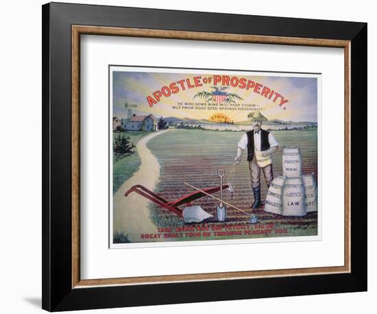 Election Poster Depicting Theodore Roosevelt as the 'Apostle of Prosperity', 1903-American School-Framed Giclee Print