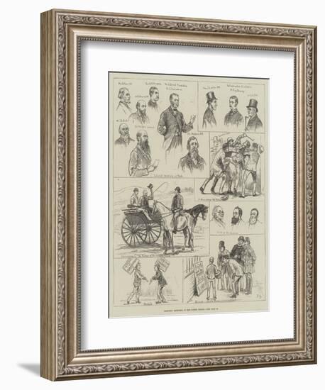 Election Sketches in the North Riding-Frank Dadd-Framed Giclee Print