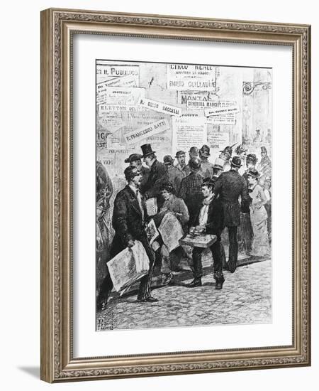 Electioneering in Rome, Italy-David Roberts-Framed Giclee Print