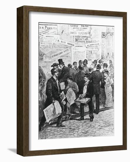 Electioneering in Rome, Italy-David Roberts-Framed Giclee Print