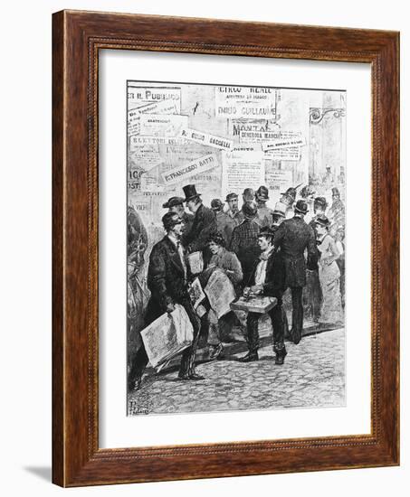 Electioneering in Rome, Italy-David Roberts-Framed Giclee Print