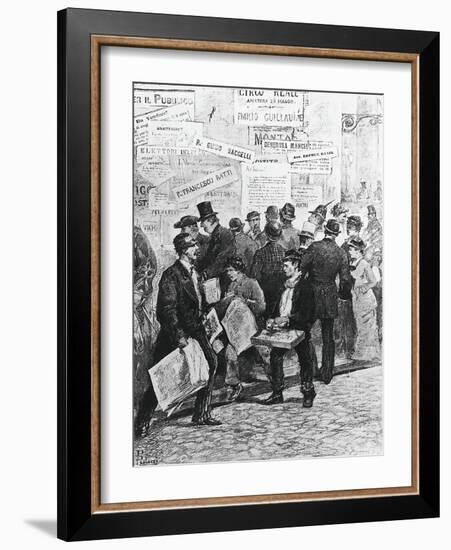 Electioneering in Rome, Italy-David Roberts-Framed Giclee Print