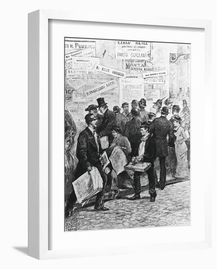 Electioneering in Rome, Italy-David Roberts-Framed Giclee Print