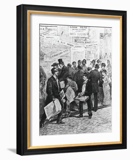 Electioneering in Rome, Italy-David Roberts-Framed Giclee Print