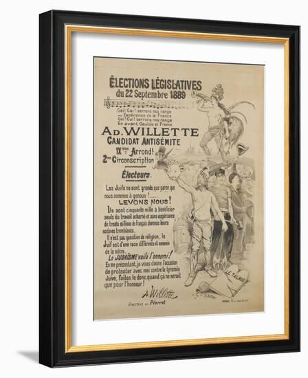 Elections législatives-Adolphe Leon Willette-Framed Giclee Print