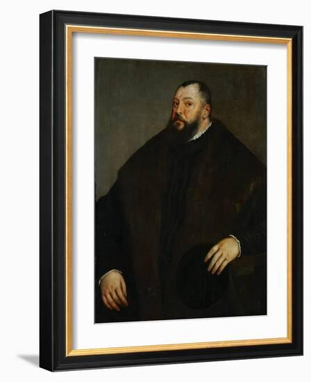 Elector Johann Friedrich of Saxony (1503-1554), 1550-1551-Titian (Tiziano Vecelli)-Framed Giclee Print