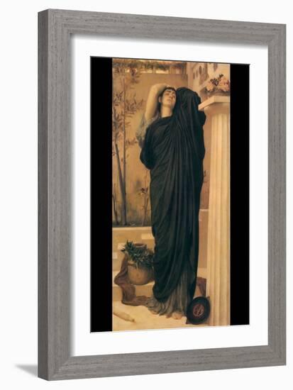 Electra at the Tomb of Agamemnon-Frederick Leighton-Framed Art Print