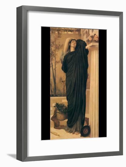 Electra at the Tomb of Agamemnon-Frederick Leighton-Framed Art Print