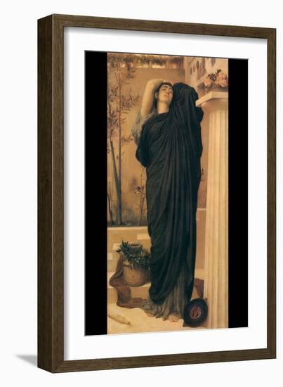 Electra at the Tomb of Agamemnon-Frederick Leighton-Framed Art Print