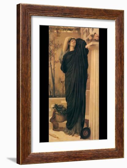 Electra at the Tomb of Agamemnon-Frederick Leighton-Framed Art Print