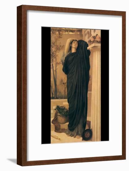 Electra at the Tomb of Agamemnon-Frederick Leighton-Framed Art Print