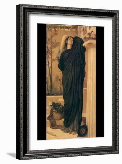 Electra at the Tomb of Agamemnon-Frederick Leighton-Framed Art Print