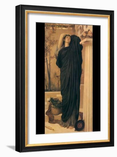 Electra at the Tomb of Agamemnon-Frederick Leighton-Framed Art Print