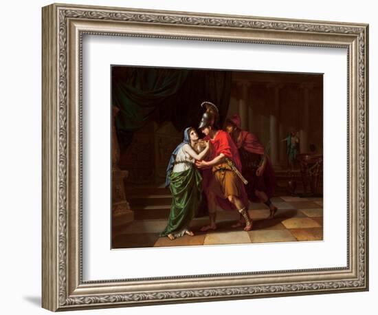 Electra Receiving the Ashes of Her Brother, Orestes, 1826-27 (Oil on Canvas)-Jean Baptiste Joseph Wicar-Framed Giclee Print