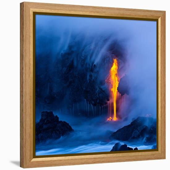 Electric Blue-Miles Morgan-Framed Premier Image Canvas