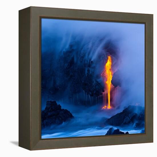 Electric Blue-Miles Morgan-Framed Premier Image Canvas