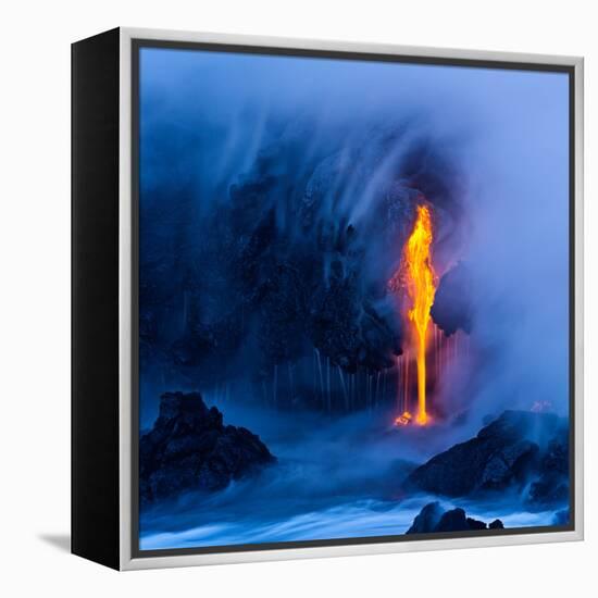 Electric Blue-Miles Morgan-Framed Premier Image Canvas