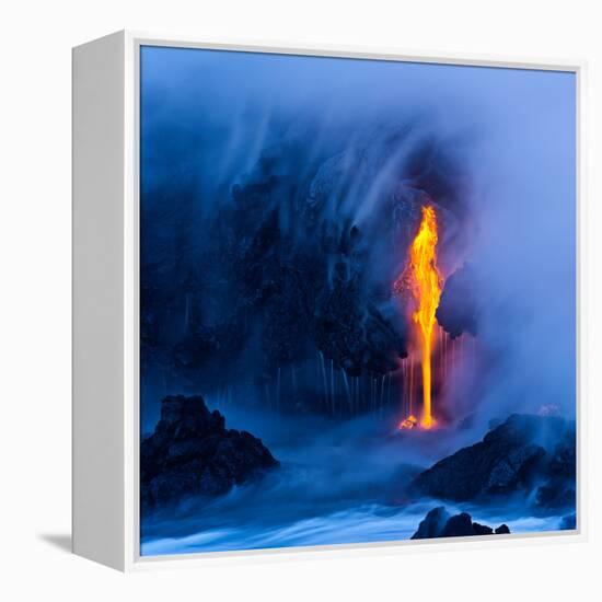 Electric Blue-Miles Morgan-Framed Premier Image Canvas