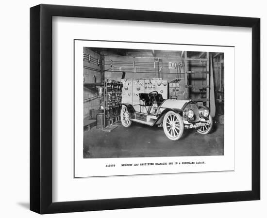 Electric Car at Charging Station-null-Framed Photographic Print