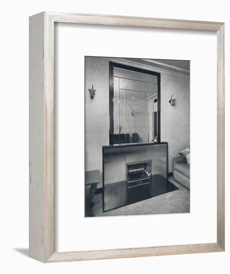 'Electric fireplace and overmantel by James Clark & Son Ltd.', 1940-Unknown-Framed Photographic Print