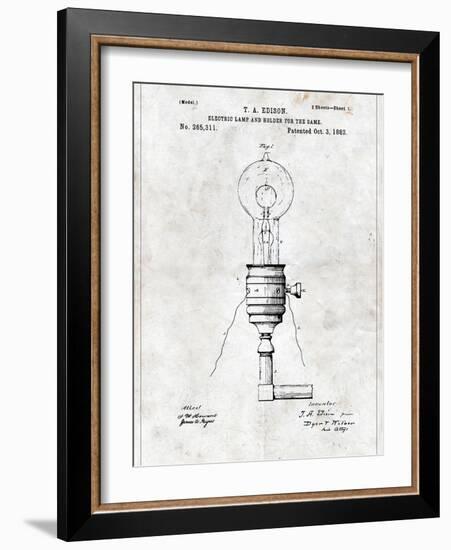 Electric Lamp-Patent-Framed Art Print